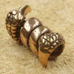 Wikingerschmuck Bartperle Klaue Bronze