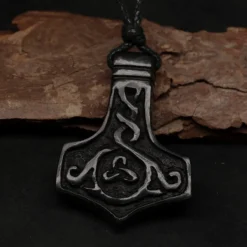 Wikinger Schmuck Mjölnir Horn Schmuck Anhänger Halskette