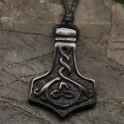 Wikinger Schmuck Mjölnir Horn Schmuck Anhänger Halskette