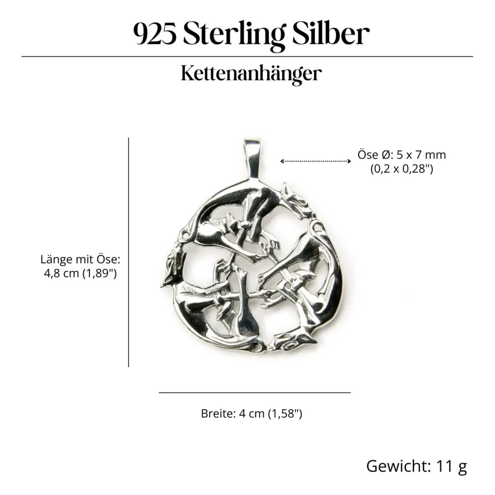 Wilde Jagd keltischer Schmuck 925 Silber