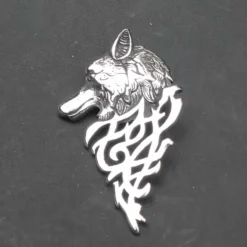 Wolf Keltisch Edelstahl Schmuck Anhänger