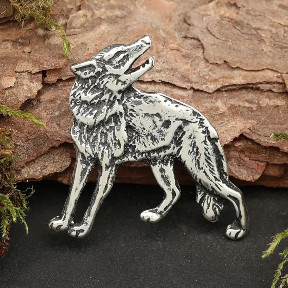 Wolf Schmuck Anhänger 925 Silber Kettenanhänger
