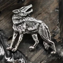 Wolf Schmuck Anhänger 925 Silber Kettenanhänger