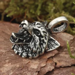 Wolf Schmuck Anhänger 925 Sterlingsilber Wolfskopf