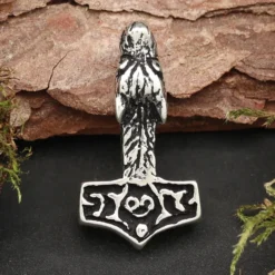 Wolfshammer Schmuck Wikinger Kettenanhänger 925 Silber