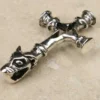 Wolfskreuz Schmuck Anhänger aus 925 Silber