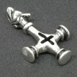 Wolfskreuz Schmuck Anhänger Silber Wikinger groß massiv 925 Silber