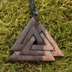 Wotans Knoten 2-farbiger Holzschmuck keltischer Anhänger Holz