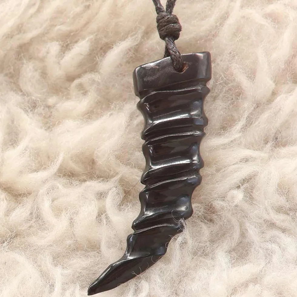 Zahn Hornschmuck Anhänger Kette Anhänger