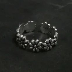 Zehenring Blumenkranz Schmuck Sommer 925 Silber Fußschmuck