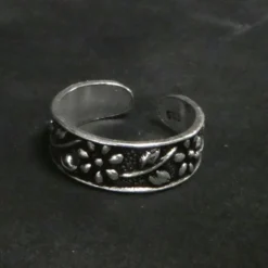Zehenring Blume Schmuck Sommer 925 Silber Fußschmuck