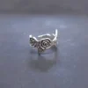Zehenring Rose Schmuck Sommer 925 Silber Fußschmuck