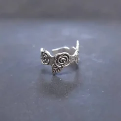 Zehenring Rose Schmuck Sommer 925 Silber Fußschmuck