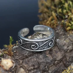 Zehenring Welle Schmuck Sommer 925 Silber Fußschmuck