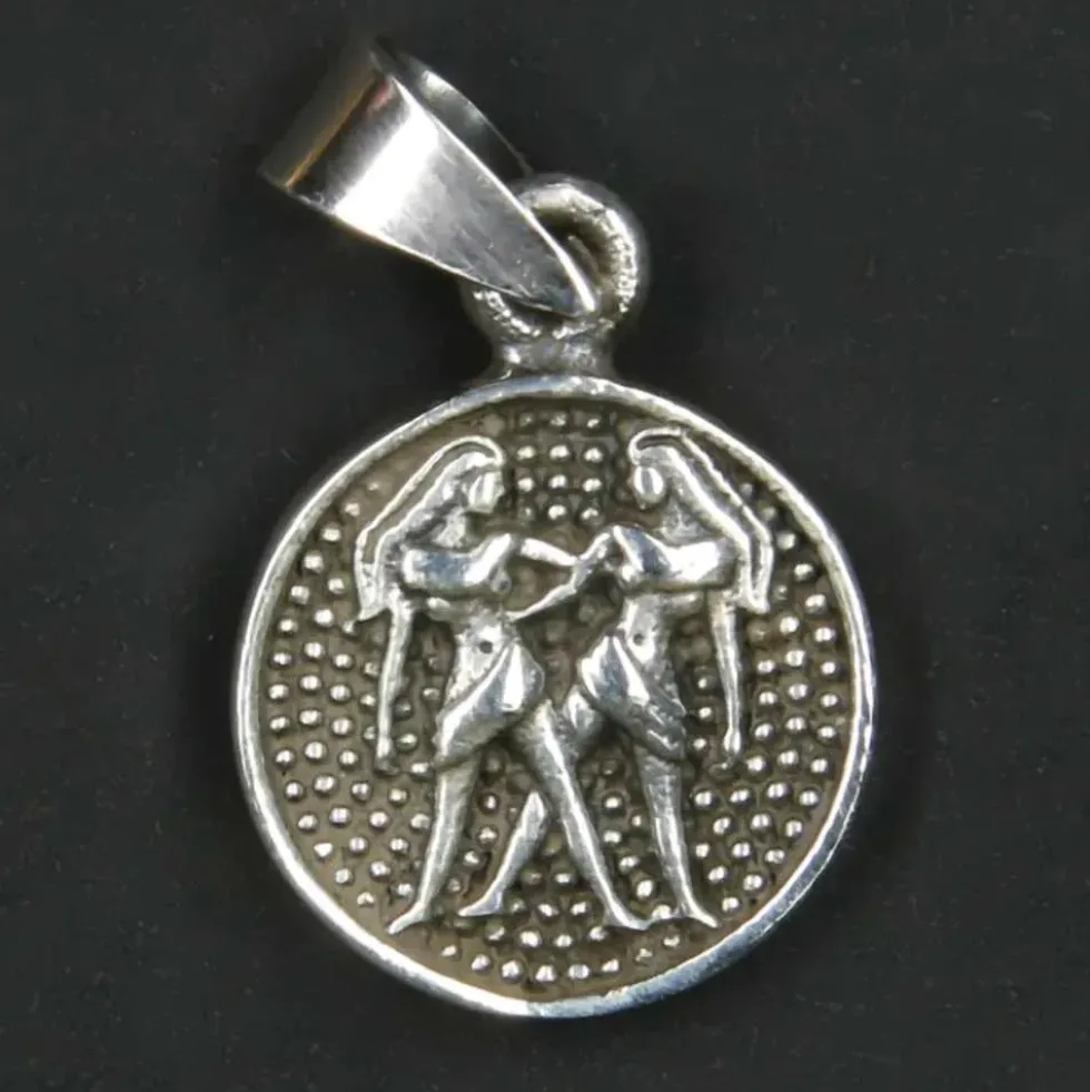Zwillinge Schmuck Astrologie Sternzeichen 925 Silber Anhänger Schmuck