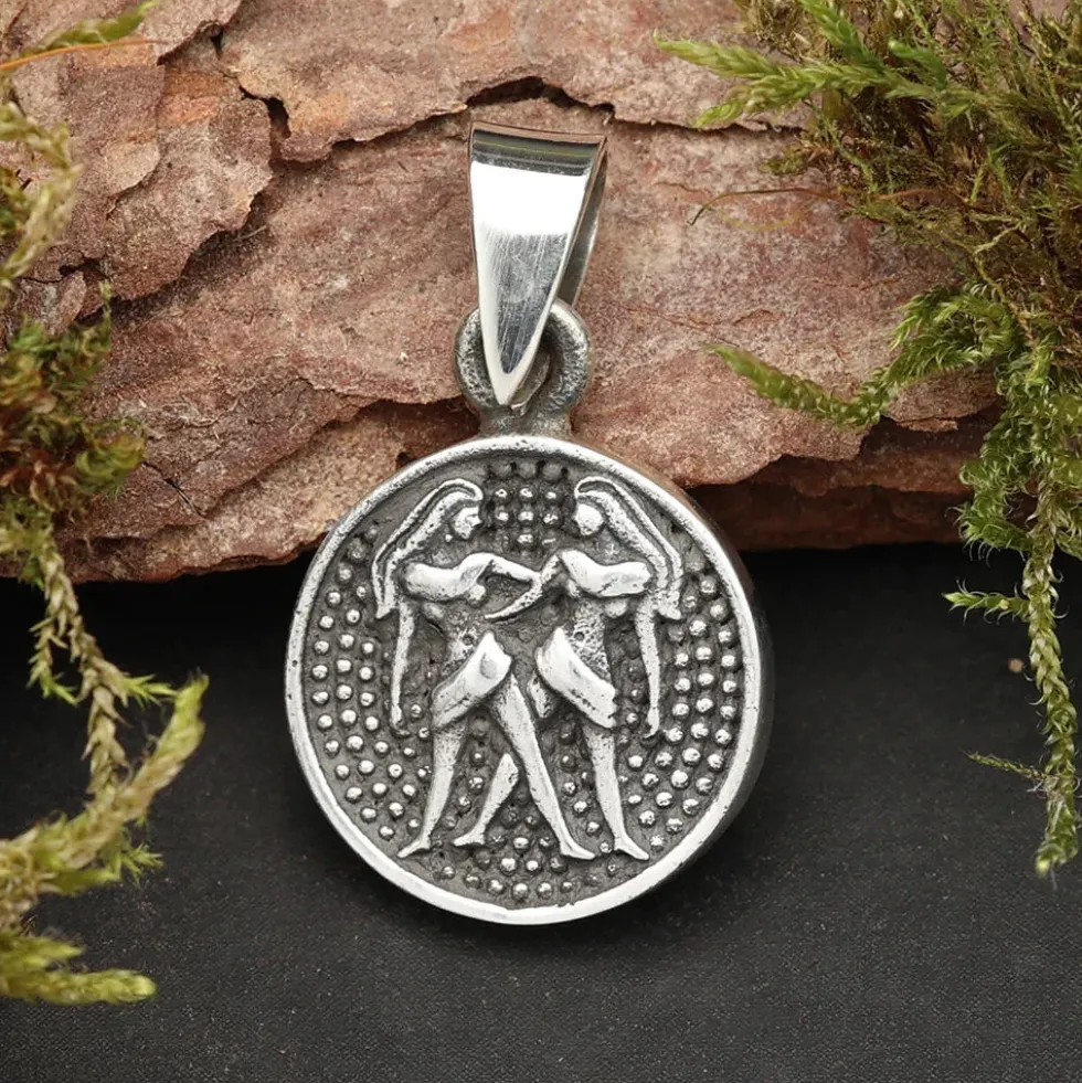 Zwillinge Schmuck Astrologie Sternzeichen 925 Silber Anhänger Schmuck